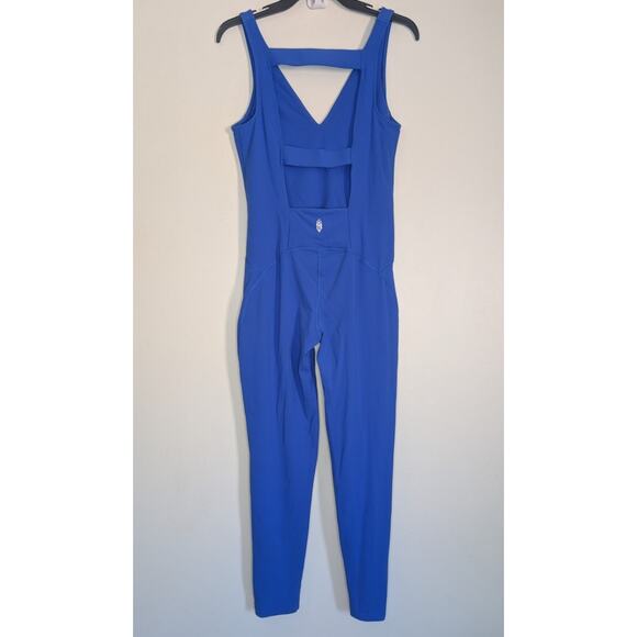 Free People Movement Never Better One-Piece Jumpsuit in Cobalt Blue, Size Large - Picture 7 of 9